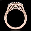 Image 4 : 1.05 CTW Fancy Black Diamond Solitaire Art Deco 3 Stone Ring 18K Rose Gold - REF-132M8H - 37948