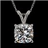 1.25 CTW Certified VS/SI Quality Cushion Cut Diamond Necklace 10K White Gold - REF-423X3T - 33217