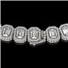 Image 4 : 40.3 CTW Emerald Cut Diamond Designer Necklace 18K White Gold - REF-8402M2H - 42785
