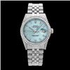 Image 2 : Rolex Men's Stainless Steel, QuickSet, Diamond Dial & Diamond Bezel - REF-521A2N