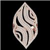 Image 2 : 2 CTW Micro Pave VS/SI Diamond Designer Ring 14K Rose Gold - REF-180W9F - 20868