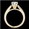 Image 2 : 1.25 CTW H-SI/I Certified Diamond Solitaire Ring 10K Yellow Gold - REF-158F2N - 35007