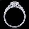 Image 1 : 1 CTW VS/SI Diamond Solitaire Art Deco Ring 18K White Gold - REF-315M2H - 36908