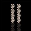 Image 1 : 5.33 CTW Oval Diamond Designer Earrings 18K Rose Gold - REF-982M4H - 42621