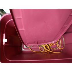 Large Tote with Lid and Extension Cord