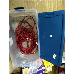 Large Tote with Lid and Extension Cord