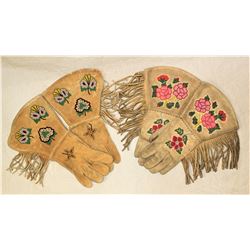 Pictorial Beaded Gauntlets
