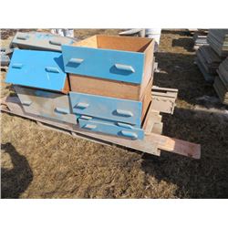 Pallet wood drawers and baseboard heaters