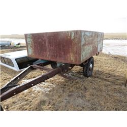 Trailer 1 ton chassis w/ 9ft steel box and hoist tractor hyd