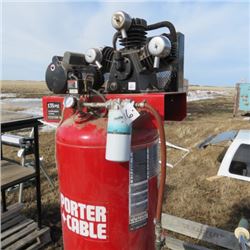 Porter Cable 60 gal 3 cyl cast up right air compressor