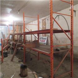 Orange commercial shelving 3 units x 8ft = 24ft