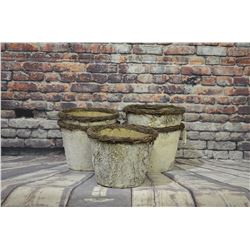 (5) Bark Covered Planters