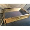 Image 2 : Vintage Wooden Glass Top Drawer - With Key