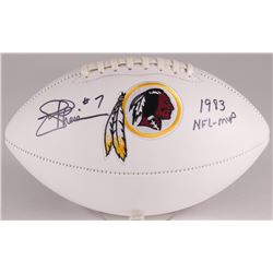 Joe Theismann Signed Redskins Logo Football Inscribed "1983 NFL-MVP" (JSA Hologram)