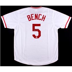 Johnny Bench Signed Reds Jersey (JSA COA)