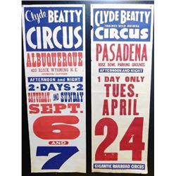 2 Clyde Beaty Circus Posters