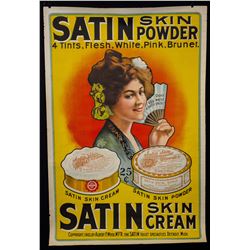 Vintage "Satin Skin Powder/Cream" General Store Poster