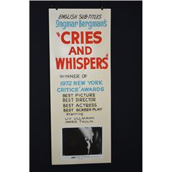 Vintage Movie Poster - CRIES & WHISPERS... - (Circa 1972)