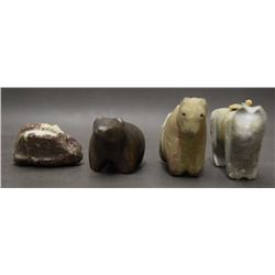 FOUR PUEBLO STONE FETISHES