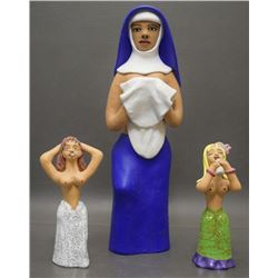 MEXICAN FOLK-ART POTTERY FIGURES