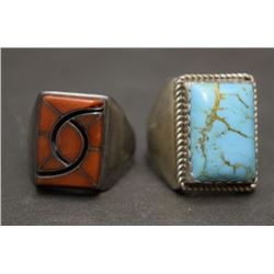 ZUNI AND NAVAJO RINGS
