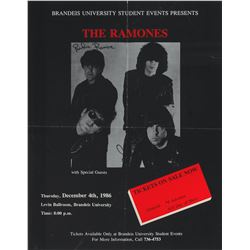 Ramones 1986 Brandeis Poster