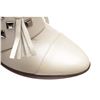 Image 7 : Chanel White Leather Studded Heel Booties 35