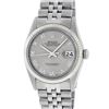 Image 3 : Rolex Mens Stainless Steel 36MM Slate Grey Roman Datejust Wristwatch