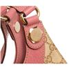 Image 5 : Gucci Beige Brown Monogram Canvas Pink Leather Trim Shoulder Handbag