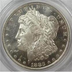 1883-O Morgan Silver Dollar  PCGS MS62DMPL