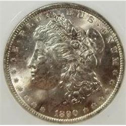 1890-P Morgan Silver Dollar  PCI MS65