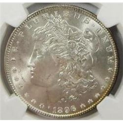 1896-P Morgan Silver Dollar  NGC MS66