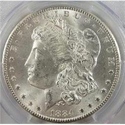 1884-CC Morgan Silver Dollar  PCGS MS64+