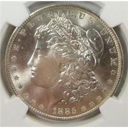 1885-O Morgan Silver Dollar  NGC MS65