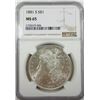 Image 2 : 1881-S Morgan Silver Dollar  NGC MS65
