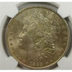 1885-O Morgan Silver Dollar  NGC MS65