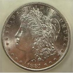 1881-S Morgan Silver Dollar  USCG MS