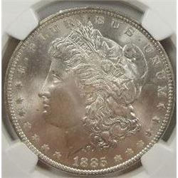 1885-O Morgan Silver Dollar  NGC MS66