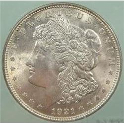 1921-P Morgan Silver Dollar  NTC MS