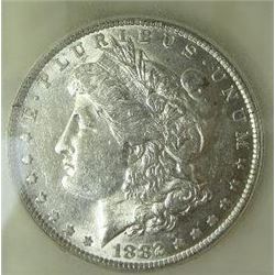 1882-o/s Morgan Silver Dollar  USCG MS VAM 4