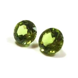 1.90 ct. Peridot Rounds matched pair