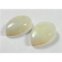 0.80 ct. Australian White Opal  matched pair