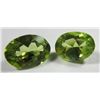 Image 1 : 2.40 ct. Pallasite Peridots from Meteorite  matched pair museum quality