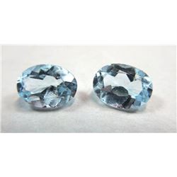 2.5 ct. Topaz Blue Matched Pair