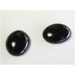 3.92 ct, Jet Black Onyx Matched Pair