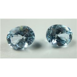 4.68 ct, Saturated Blue Aquamarine, Matched Pair