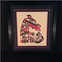 RICHARD HUNT, OF KWA-GUILTH FIRST NATION, SIGNED LIMITED EDITION PRINT, 505/600, 1979, "SEA BEAR",