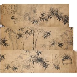 ZHENG BANQIAO Chinese 1693-1765 Ink Paper Roll
