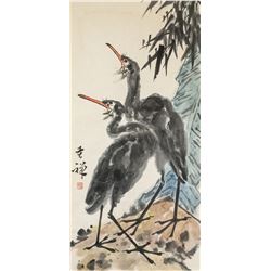 LI KUCHAN Chinese 1899-1983 Watercolor Scroll