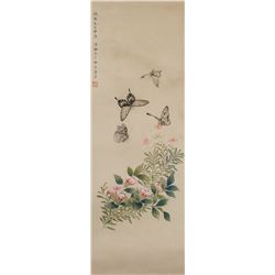 PAN JINGSHU Chinese 1895-1939 Watercolor Scroll